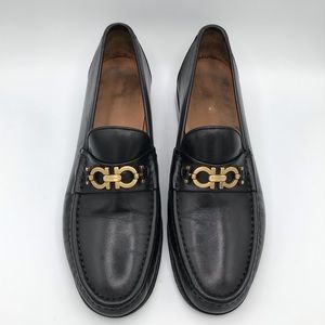 Authentic Ferragamo leather loafer slip ons 10 D